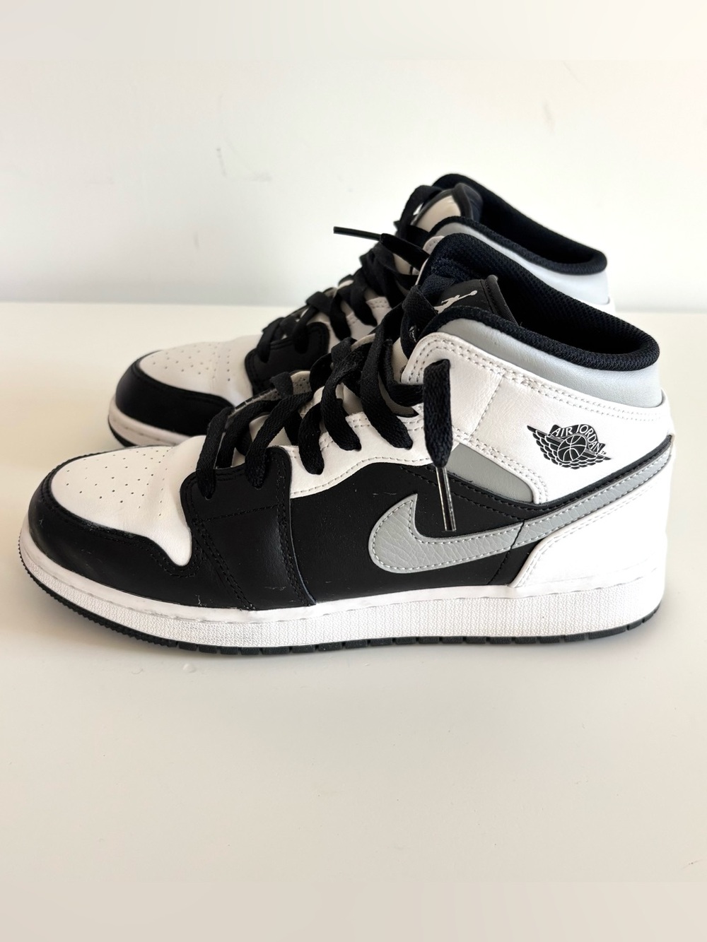 Nike Air Jordan 1 Mid SE Black and White Sneakers